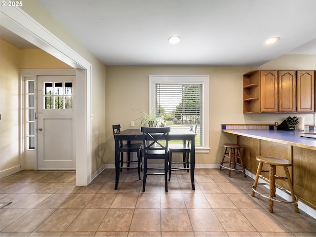 217 N Main St, Halfway, OR 97834 - dining room featuring baseboards, light tile patterned flooring, and recessed lighting