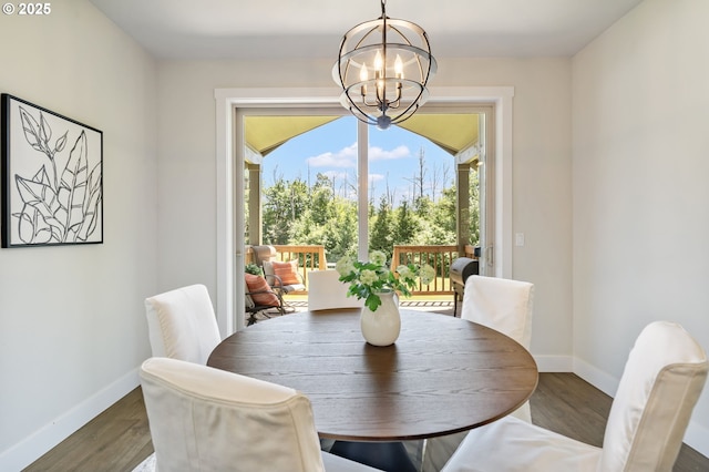 31870 SE Grace St, Gresham, OR 97080 - dining room with a chandelier and wood finished floors