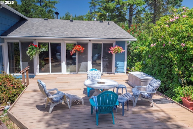 5825 Roma Ave, Cloverdale, OR 97112 - view of wooden deck