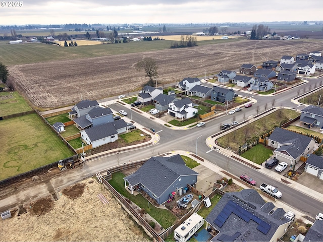 bird's eye view with a rural view