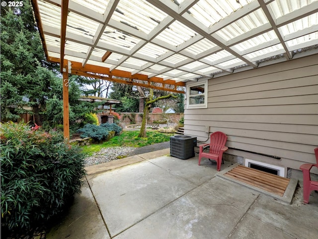 view of patio / terrace with fence