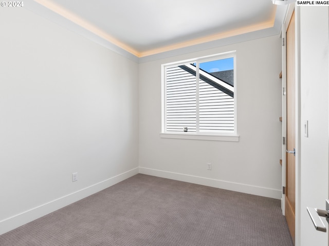 view of carpeted spare room