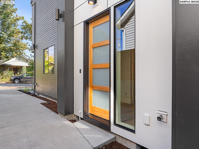 view of doorway to property