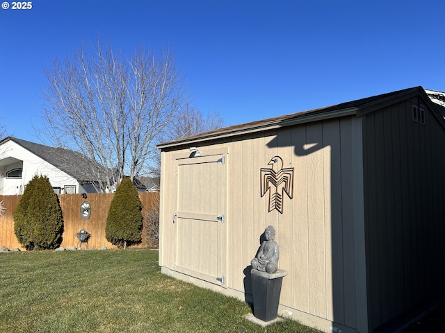 view of shed