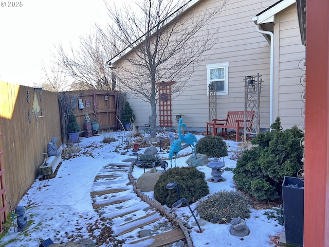 view of snowy yard