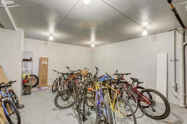 garage with bike storage