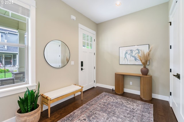 3935 NW 75th Ave, Camas, WA 98607 - entryway with dark wood-type flooring and recessed lighting