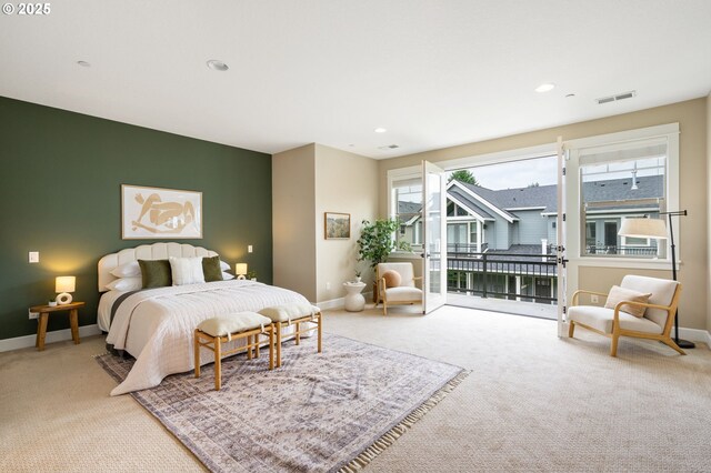 3935 NW 75th Ave, Camas, WA 98607 - carpeted bedroom featuring access to exterior and recessed lighting