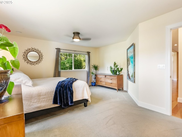15700 SW Division St, Beaverton, OR 97007 - carpeted bedroom with baseboards and a ceiling fan