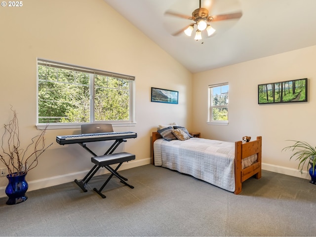 15700 SW Division St, Beaverton, OR 97007 - bedroom with carpet floors and high vaulted ceiling