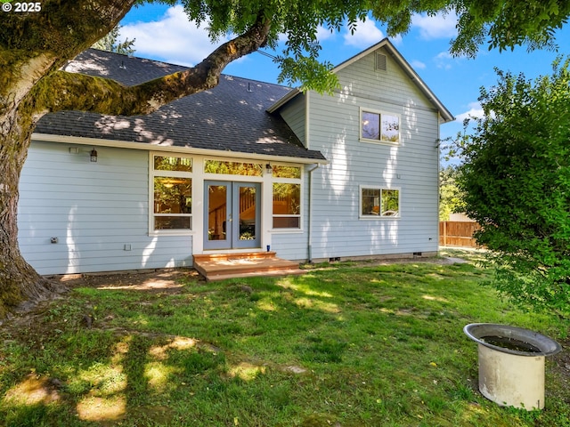 15700 SW Division St, Beaverton, OR 97007 - back of property featuring french doors and crawl space