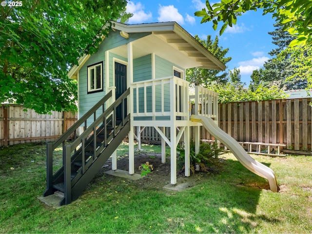 15700 SW Division St, Beaverton, OR 97007 - view of jungle gym featuring a fenced backyard