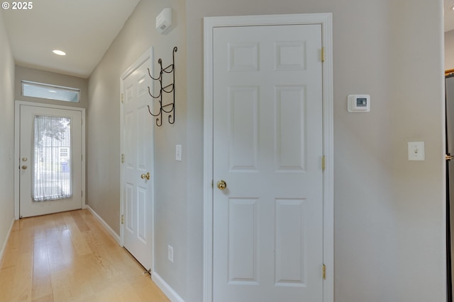 4338 NE 76th Ave, Portland, OR 97218 - foyer entrance with light wood-type flooring and recessed lighting