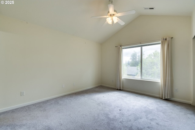 4338 NE 76th Ave, Portland, OR 97218 - carpeted empty room with ceiling fan and lofted ceiling