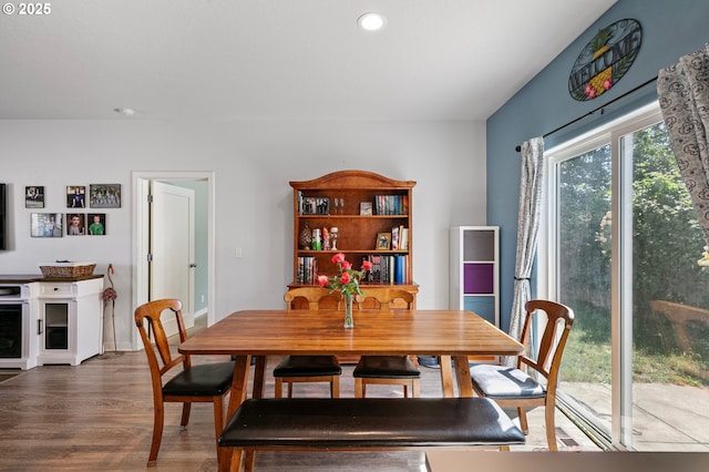 25092 Amber Ct, Veneta, OR 97487 - dining area with wood finished floors and recessed lighting