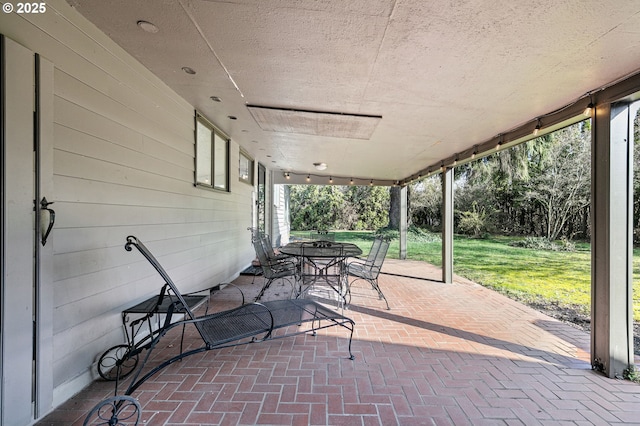 view of patio with outdoor dining space