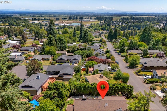 32813 NW Peak Rd, Scappoose, OR 97056 - aerial perspective of suburban area with a mountain backdrop