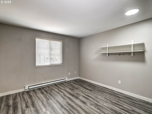 12642 NW Barnes Rd Unit 10, Portland, OR 97229 - spare room featuring a baseboard heating unit and dark wood-style flooring