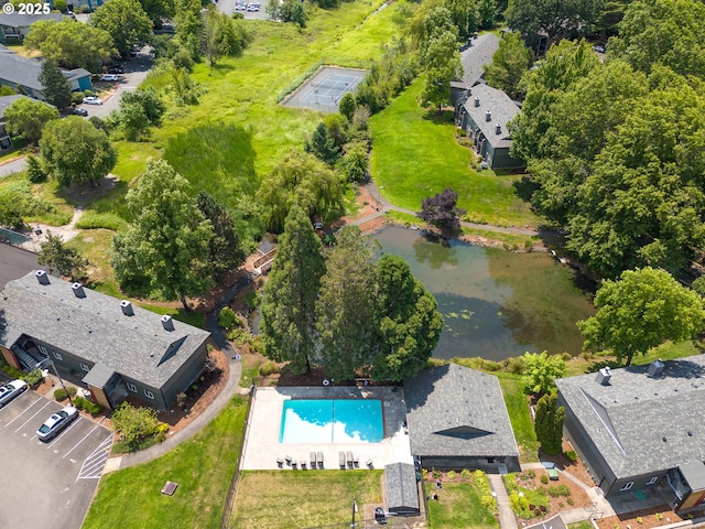 12642 NW Barnes Rd Unit 10, Portland, OR 97229 - aerial view of property's location featuring a pool area and a nearby body of water
