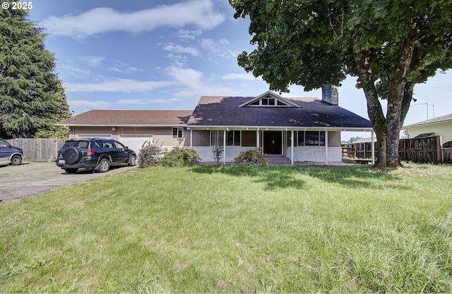 8400 Cason Rd, Gladstone, OR 97027 - view of front facade with a chimney, an attached garage, driveway, and a shingled roof