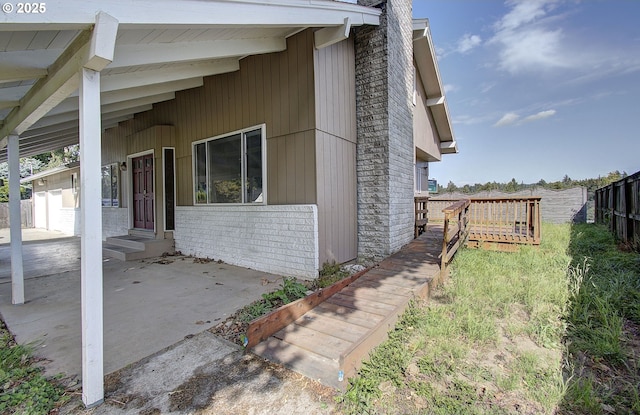 8400 Cason Rd, Gladstone, OR 97027 - view of home's exterior with entry steps and a patio area