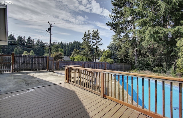 8400 Cason Rd, Gladstone, OR 97027 - wooden terrace with a fenced backyard and a patio area