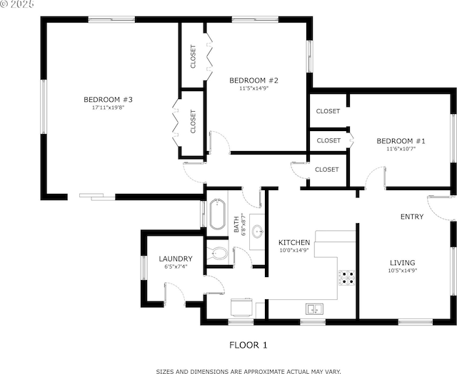 1648 Augusta St, Eugene, OR 97403 - floor plan / room layout