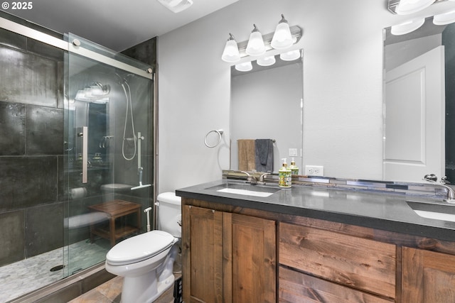 125 N 44th Pl, Ridgefield, WA 98642 - full bathroom with double vanity and a shower stall
