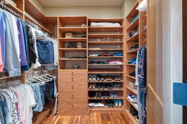 280 Fall Creek Dr, Oceanside, OR 97134 - spacious closet featuring wood finished floors