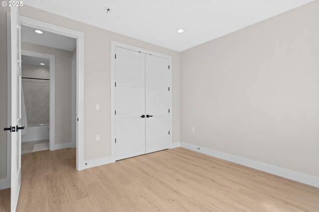 6803 NW 24th Ct, Vancouver, WA 98665 - unfurnished bedroom featuring recessed lighting, light wood finished floors, and a closet