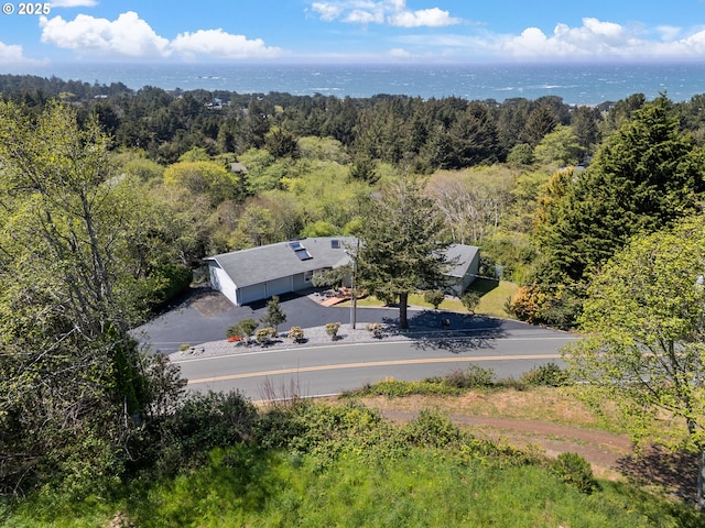 32890 Hillside Acres Rd, Gold Beach, OR 97444 - birds eye view of property with a wooded view