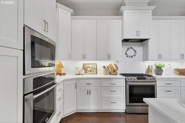 1720 W Meadows Dr NW, Salem, OR 97304 - kitchen with appliances with stainless steel finishes, light countertops, and white cabinetry