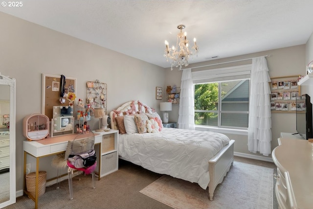 1720 W Meadows Dr NW, Salem, OR 97304 - carpeted bedroom with a chandelier