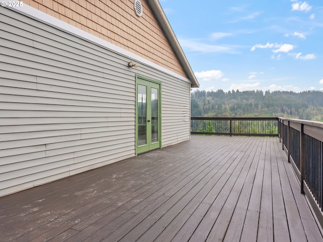 deck featuring french doors