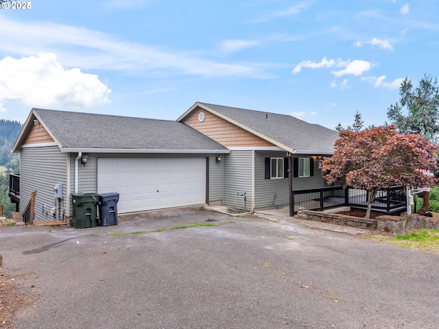 view of front of home featuring a garage