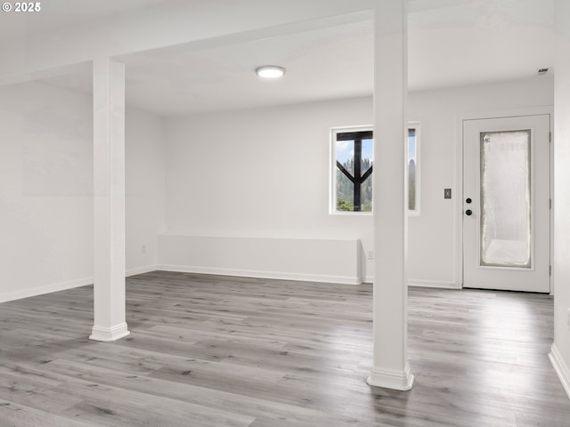 foyer featuring light hardwood / wood-style floors