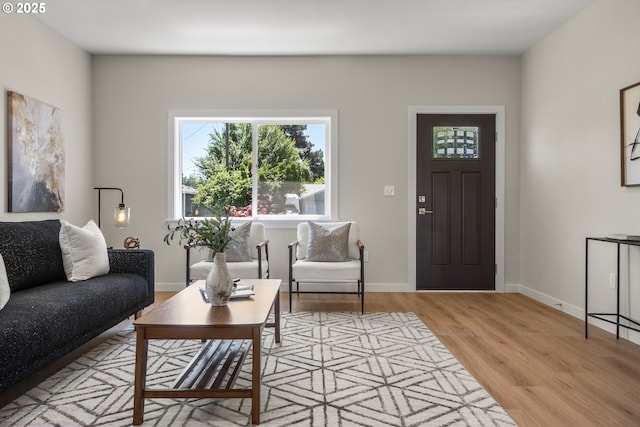 4221 Hudson Ave, Salem, OR 97301 - living area featuring light wood-type flooring and baseboards