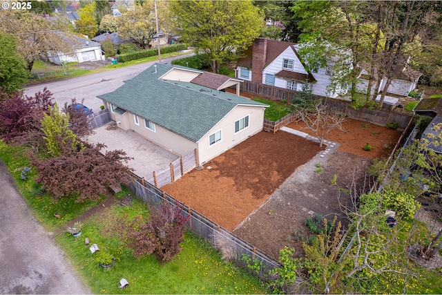 birds eye view of property featuring a residential view