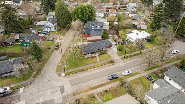 aerial view with a residential view