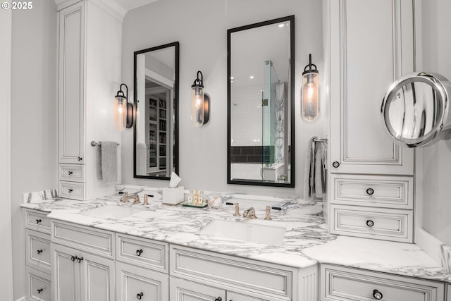 330 6th St, Lake Oswego, OR 97034 - full bath with double vanity and a shower