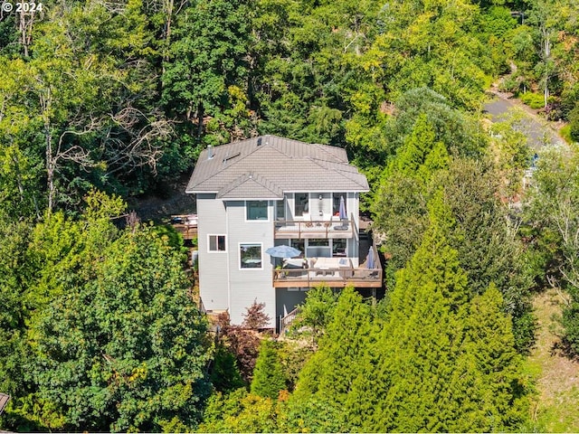 8427 NW Timber Ridge Ct, Portland, OR 97229 - aerial view of property and surrounding area featuring a forest