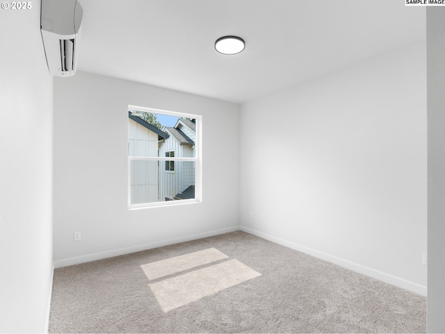 4043 SE 115th Ave, Portland, OR 97266 - carpeted empty room with baseboards and a wall unit AC