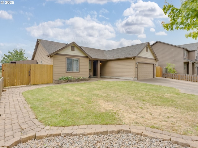 3190 Lily Ln, Mcminnville, OR 97128 - view of front of property with an attached garage, concrete driveway, and a shingled roof
