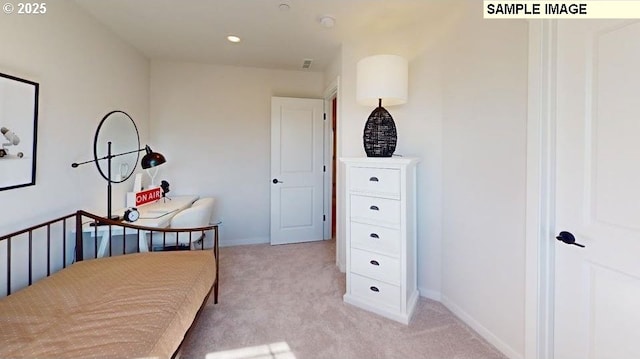 view of carpeted bedroom