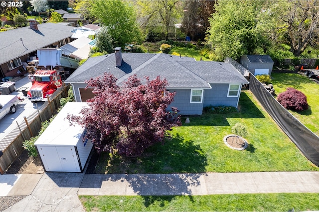 birds eye view of property