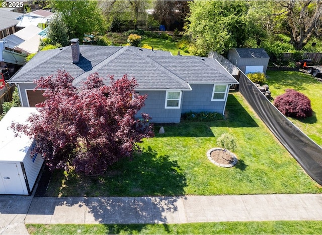 birds eye view of property