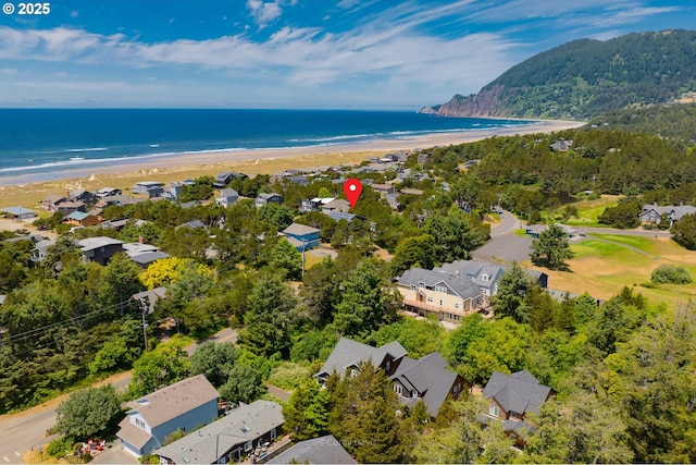 8985 Chinook Ln, Manzanita, OR 97130 - aerial perspective of suburban area featuring waterfront with a beach