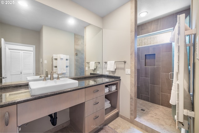 8985 Chinook Ln, Manzanita, OR 97130 - full bath with a shower stall, vanity, and recessed lighting