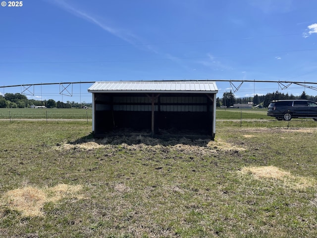24291 SW Rogers Rd, Sheridan, OR 97378 - view of pole building with a lawn, a carport, and a view of countryside