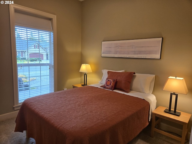 899 NW Angel Heights Rd, Stevenson, WA 98648 - bedroom with carpet floors, multiple windows, and baseboards